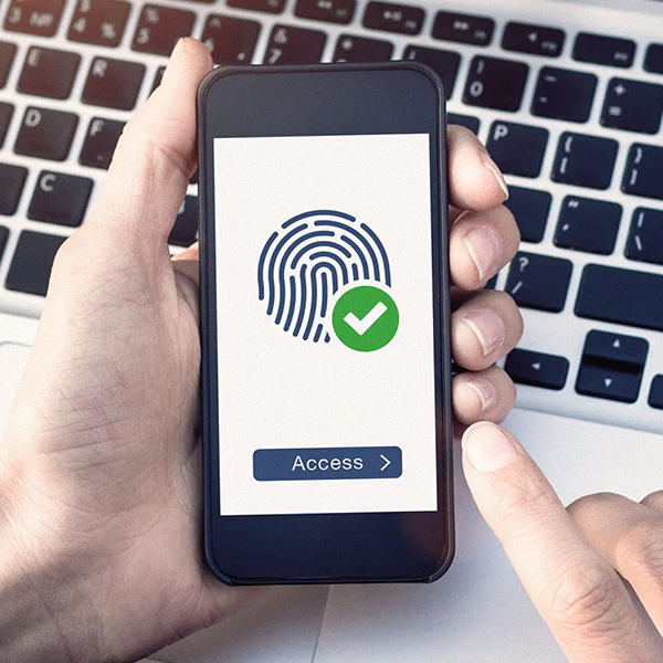 Phone with fingerprint protection