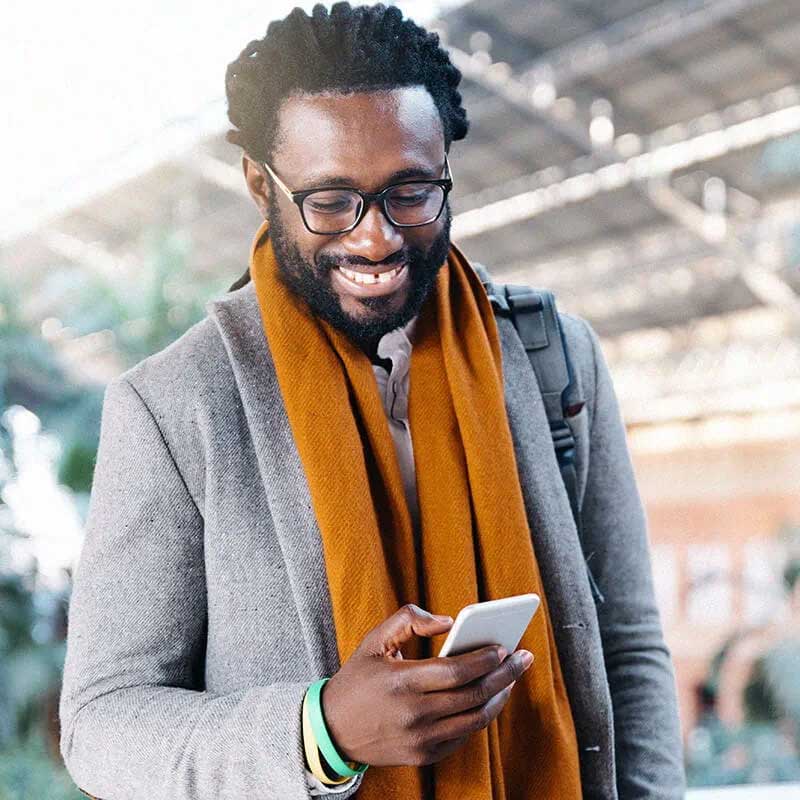 man on mobile phone