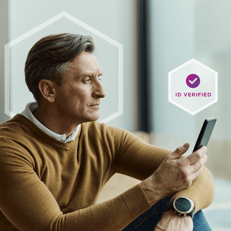 Man using a phone