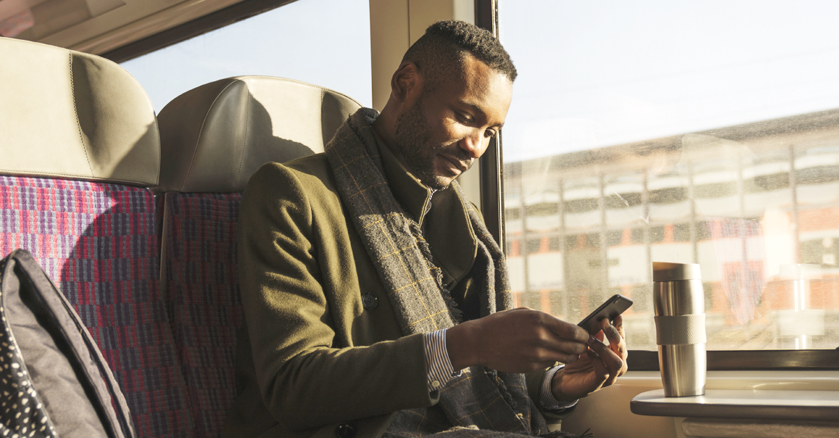 Man using a phone