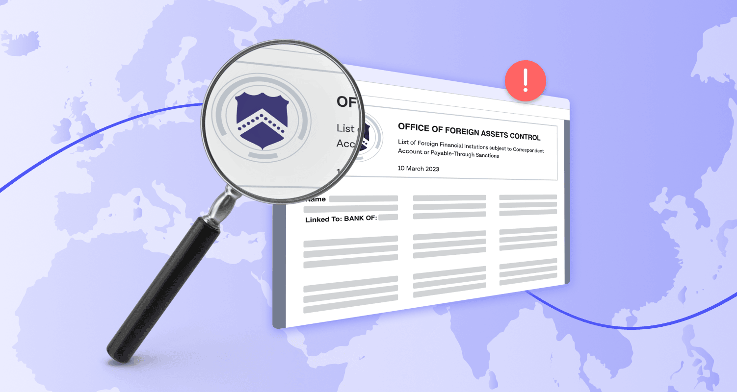 magnifying glass over international document with map in the background