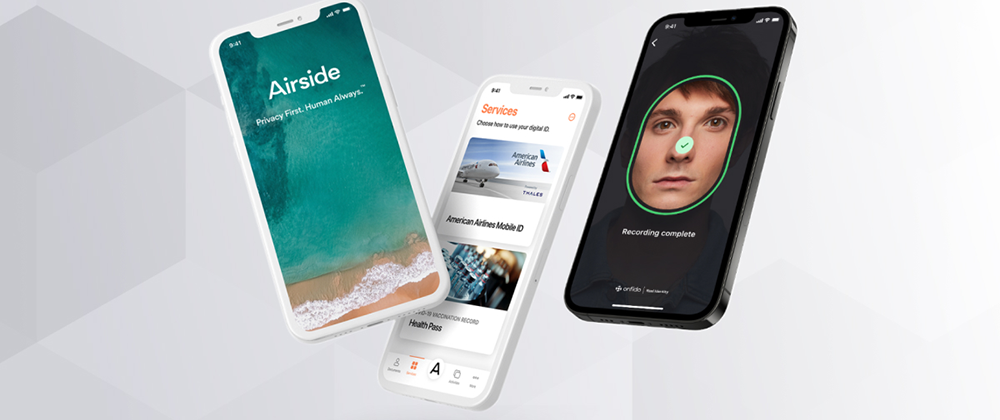 mobile devices displaying airside mobile