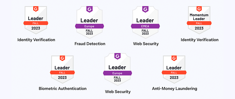collection of g2 fall badges for 2023