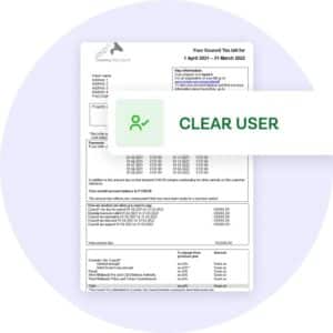 Document with clear user notification