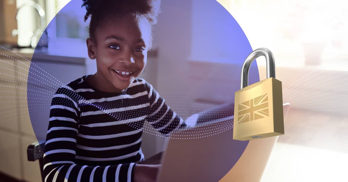 Young girl using a laptop