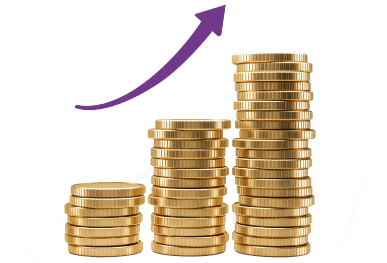 stacks of coins depicting ROI