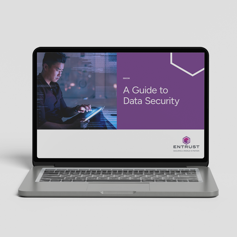 Data Security Ebook thumbnail on a laptop
