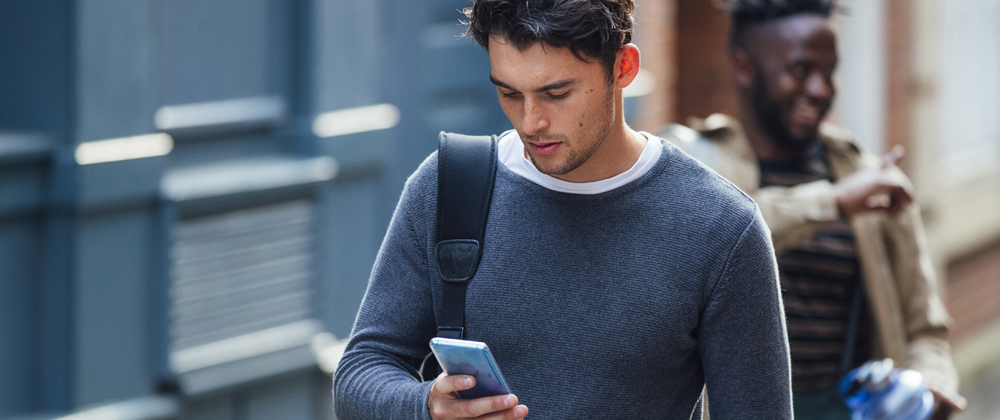 Man using a phone