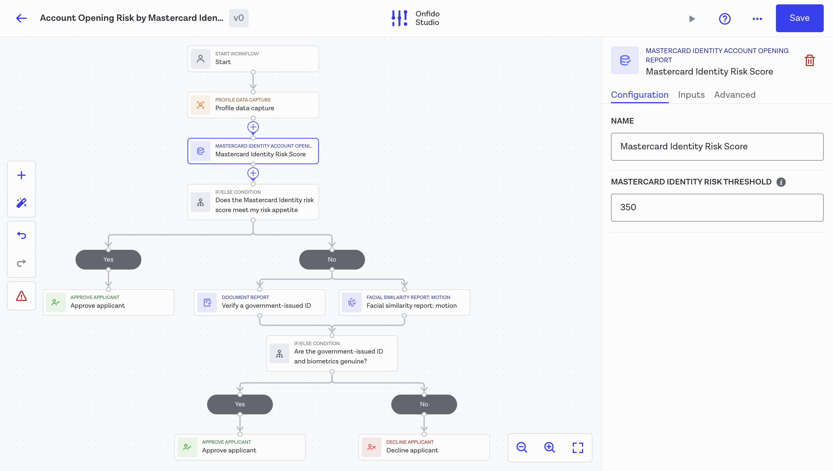 Mastercard Identity Risk Score Screenshot