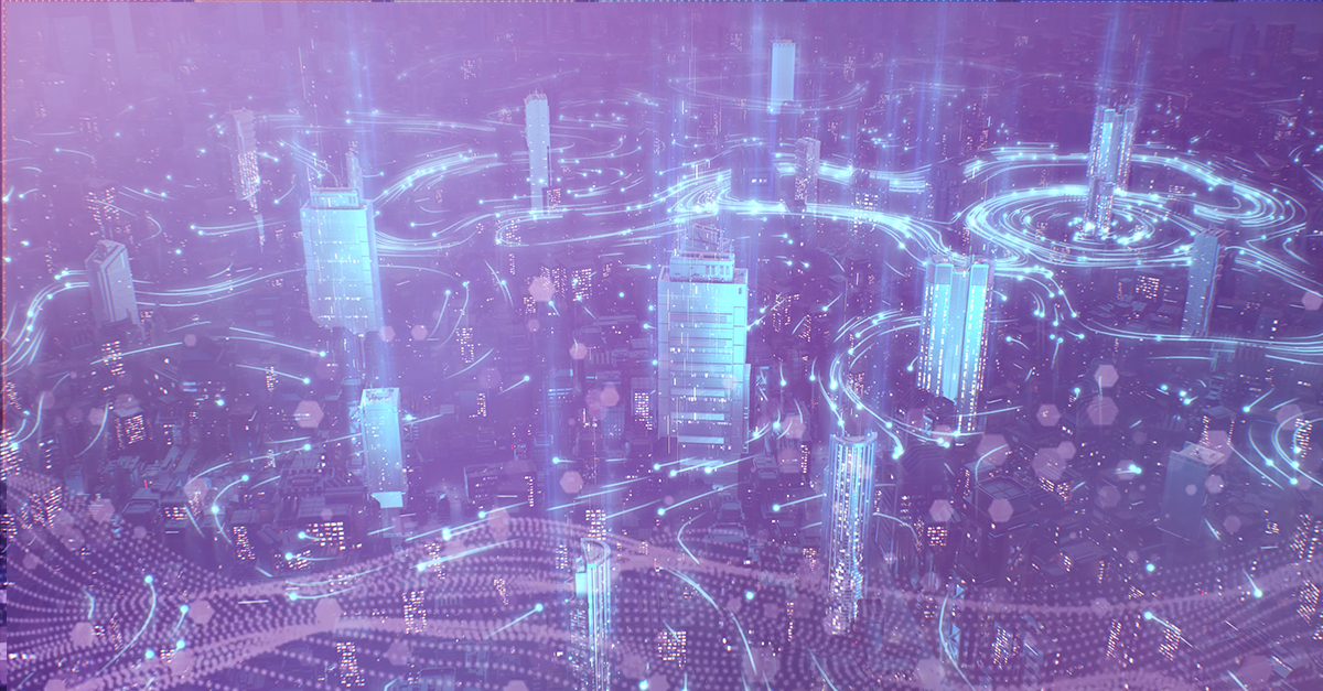 abstract digital city scape