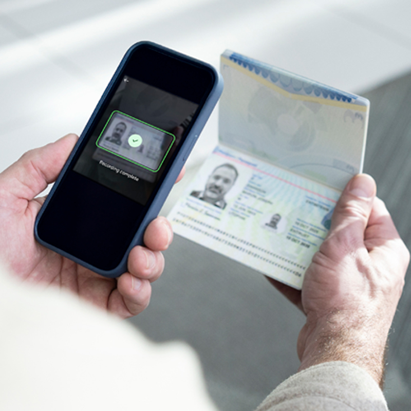 verifying passport on phone