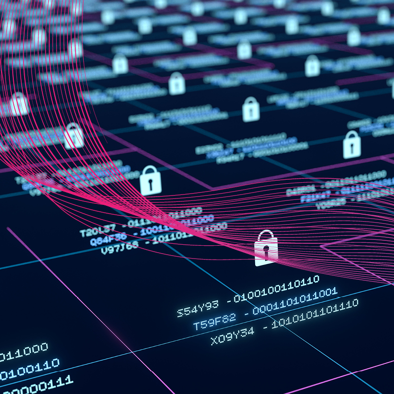 tech image of locked files