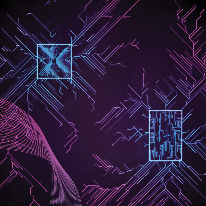 abstract image of inside computer chip