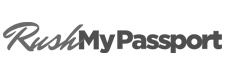 Rush My Passport logo in gray