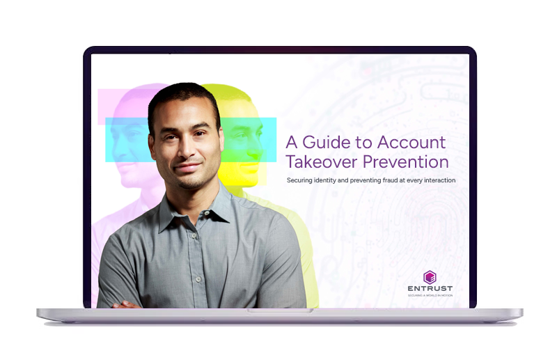 Guide to Account Takeover Prevention cover on laptop