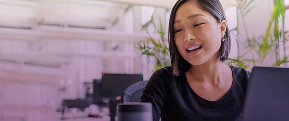 woman on laptop at desk