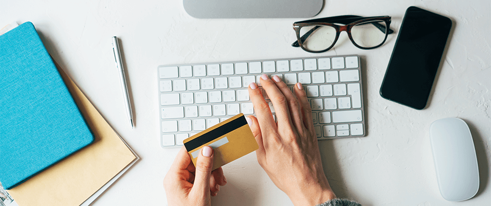 Person holding financial card