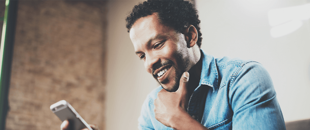 Man looking at phone