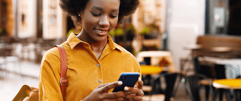 Woman looking at phone