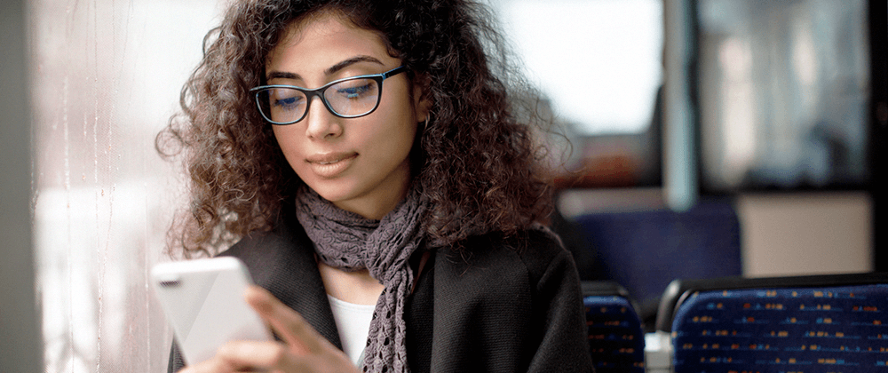 Woman looking at phone