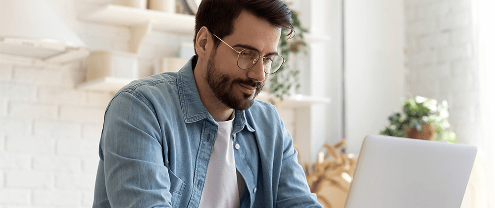 Man using a laptop