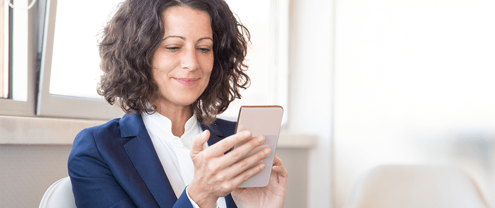 Woman looking at phone