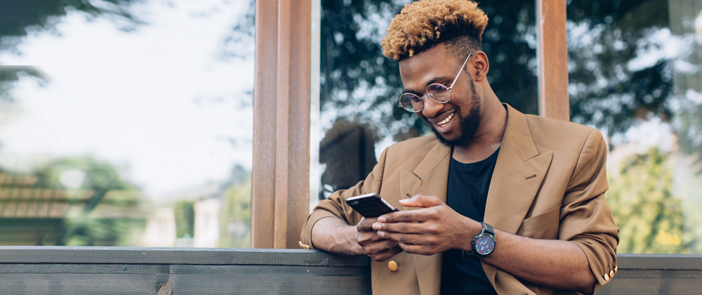 Man using a phone