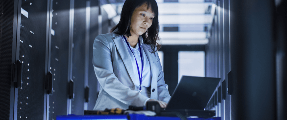 Woman using a laptop
