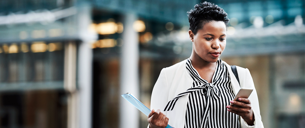Woman using a phone