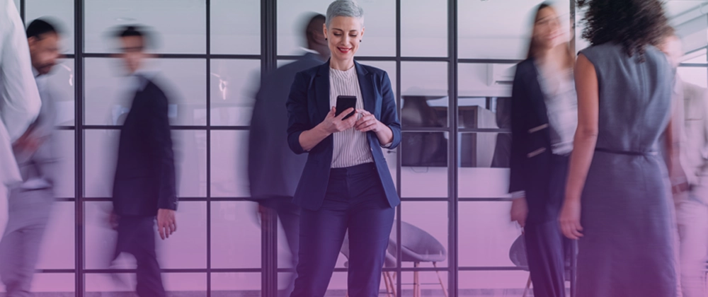 Woman using a phone