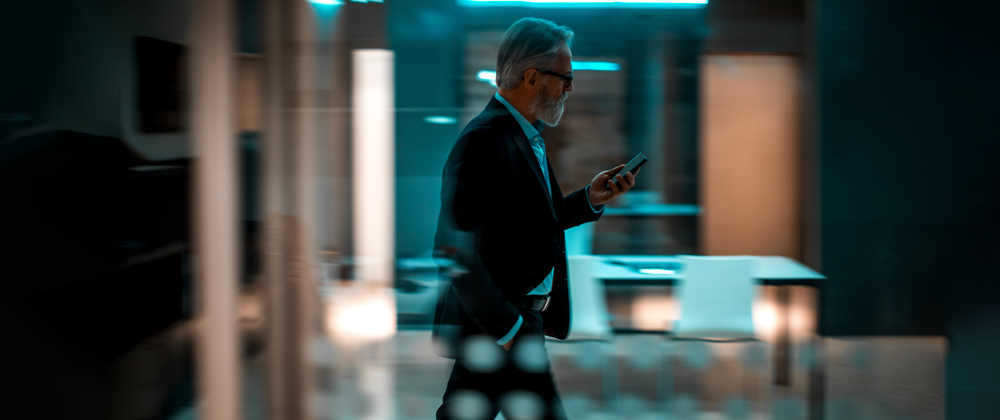 Man using a phone
