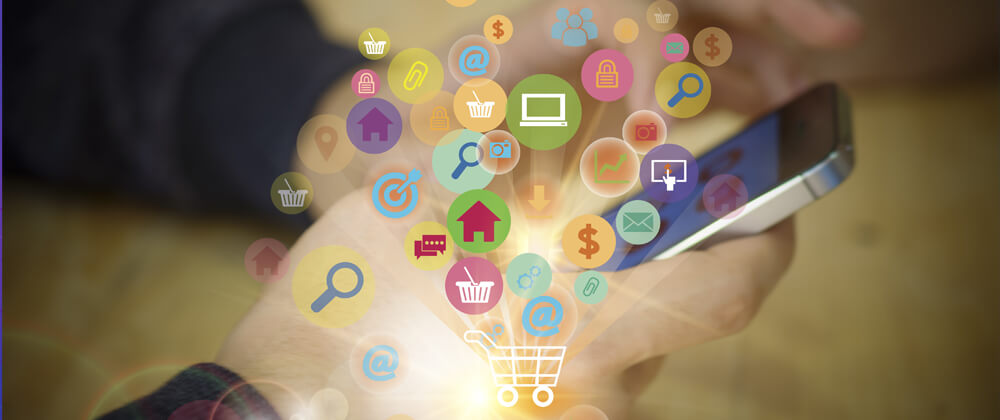Mobile Phone with payment icons