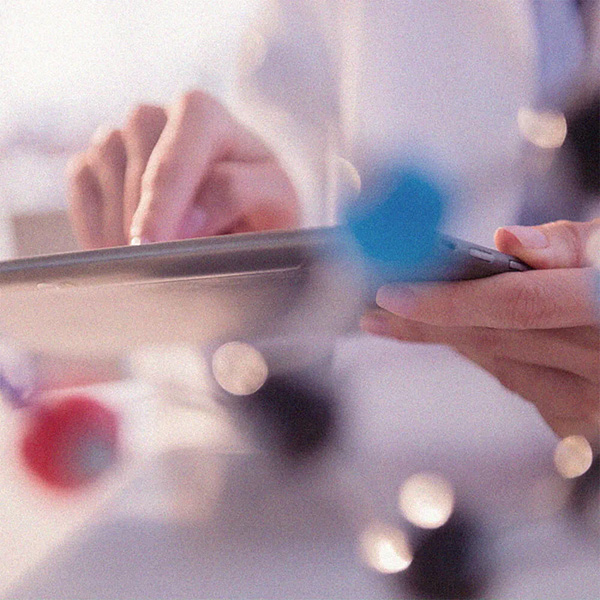 Person using a tablet